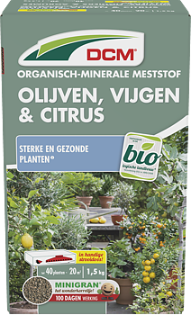 DCM Gödsel för Oliv, Fikon och Citrusträd  NPK 6-4-10 + Mg  med bacillus