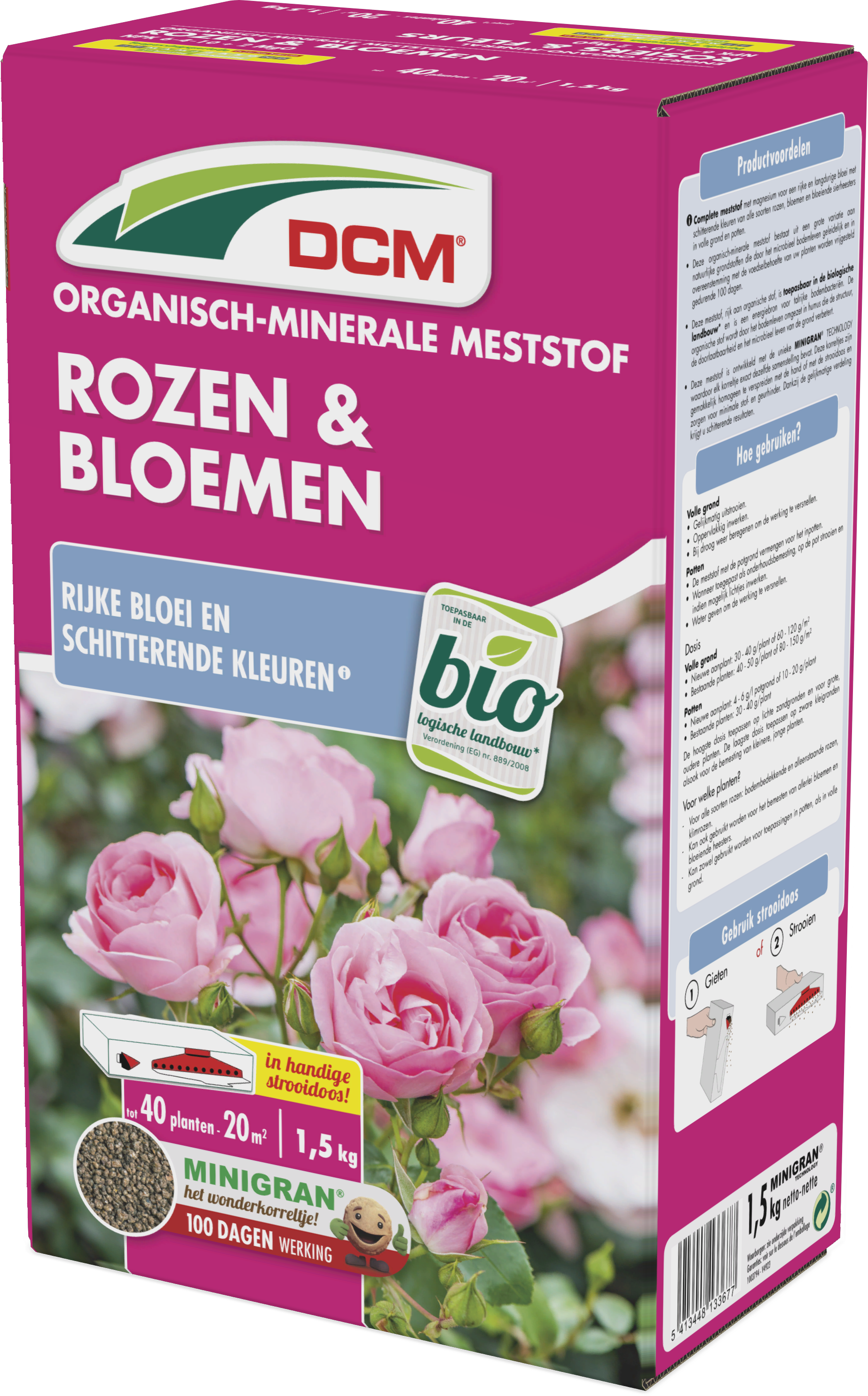 DCM Gödsel Rosor och Blommande växter NPK  + Mg  med bacillus - 2