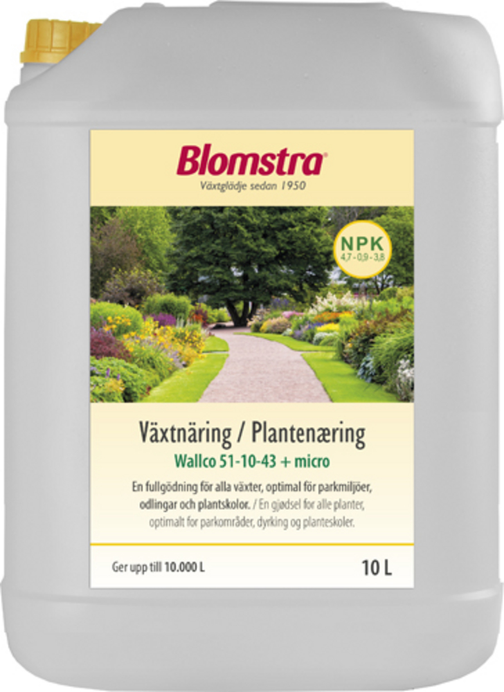 Wallco (Blomstra) Växtnäring 51-10-43+micro 10 liter