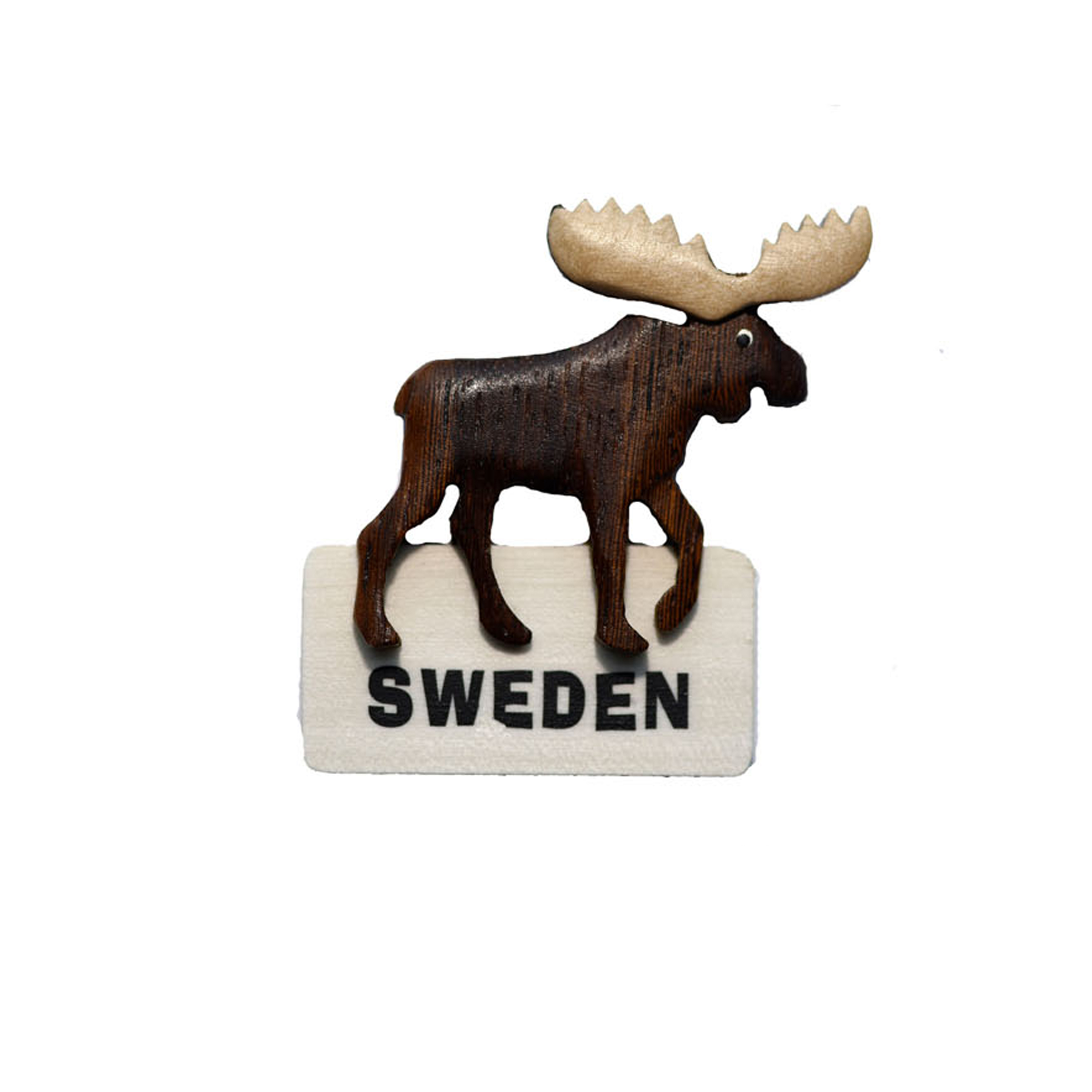 Magnet älg med Sweden skylt 