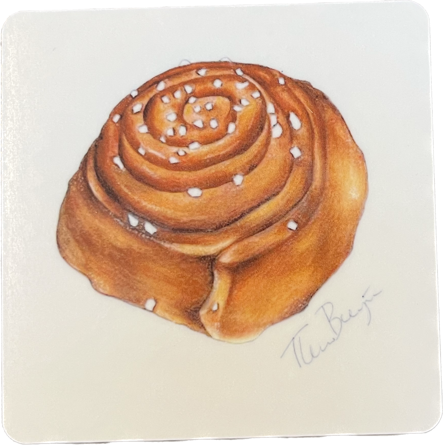 Glasunderlägg Kanelbulle 