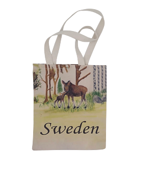 Tygkasse älgmotiv