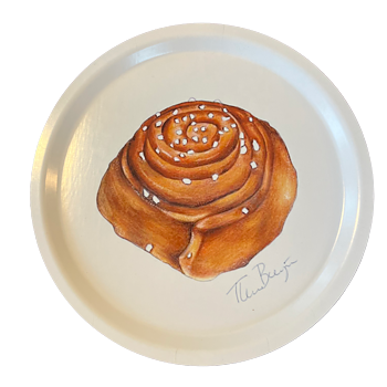 Rund bricka 31cm Kanelbulle 
