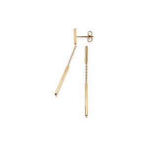 Svedbom Gold earring Pendant with square. rod