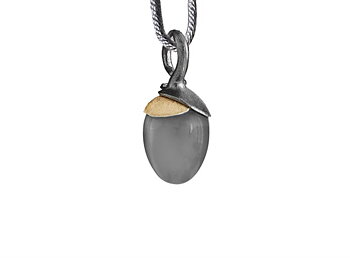 Lotus Pendant Mix Lille Grå Månesten