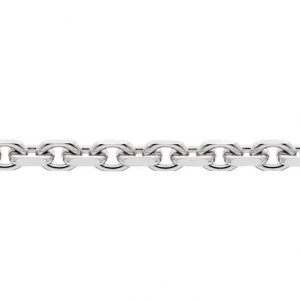 Anker, flach geschliffenes Weißgold, 18 Karat, 18 cm, 2,3 mm