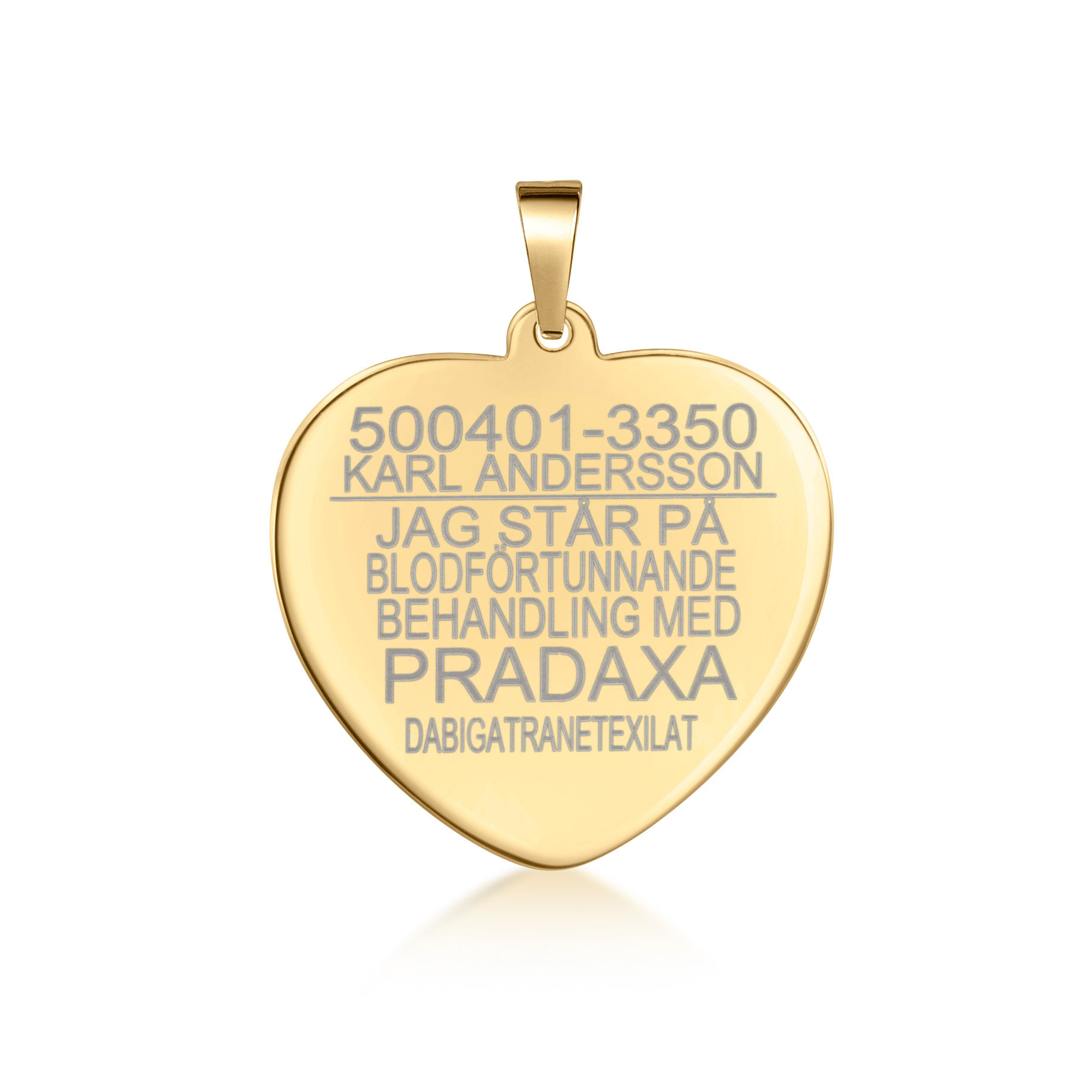 Eliquis Heart Gold 18k Suuri 26*26*0,5 - 7
