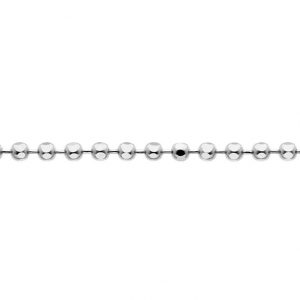 Ball chain faceted white gold 18k 42 cm 1.4mm