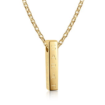 Navnesmykker Stav 18k 5x5x25mm