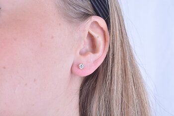 Gold earrings CZ