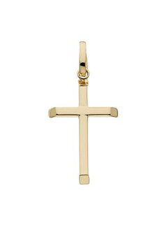 Kultainen risti 18K Viistot reunat