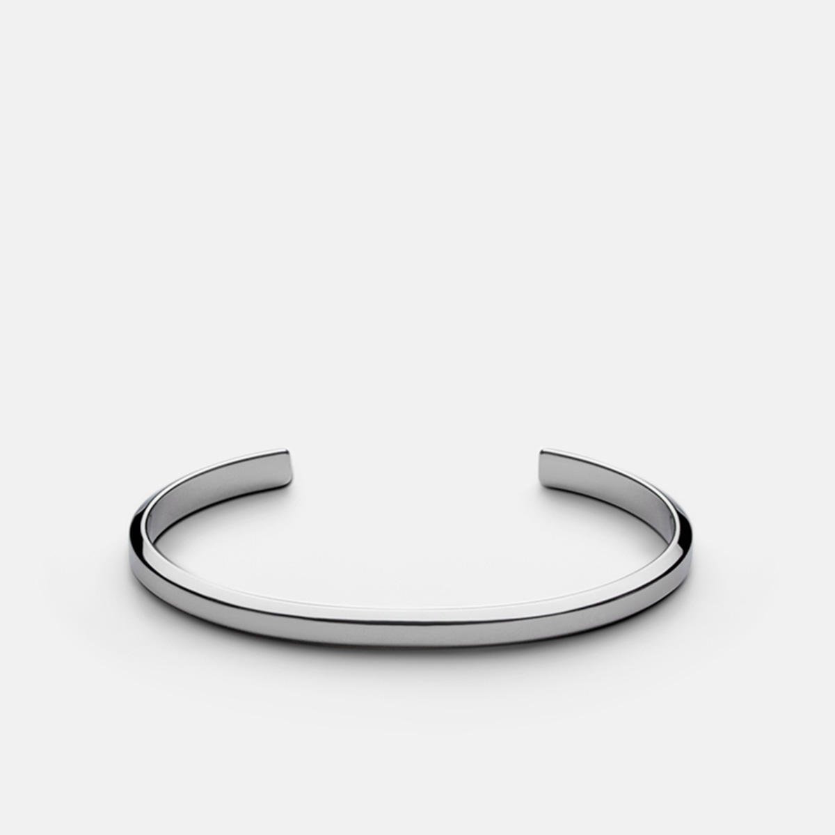 Icon Cuff ohut hopeoitu