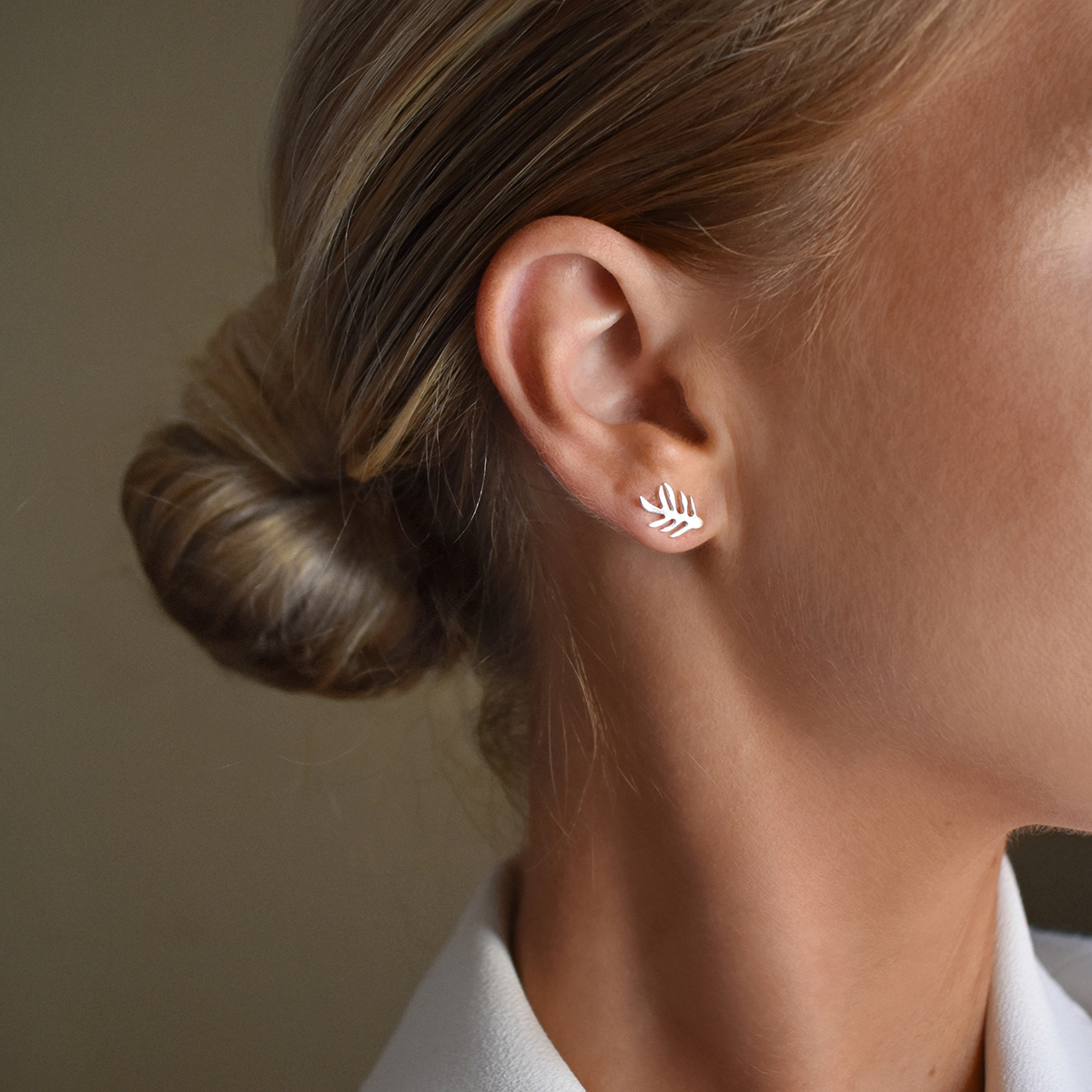 Autumn Leaf Örhänge Drop Studs - 3