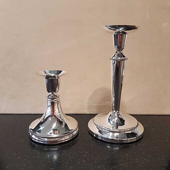 Lysestage Leckö med perlekant H9,5