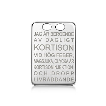 Kortbakke i hvidguld 18k
