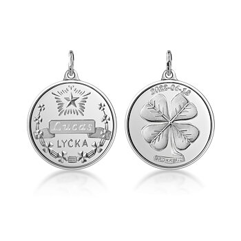 Lyckopenning Stor i Silver