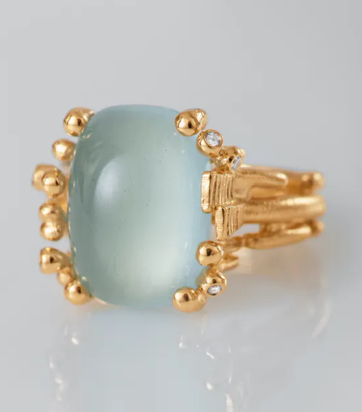BoHo Ring 18k med Aquamarine  - 3