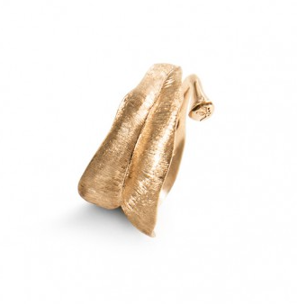 OLE LYNGGAARD Leaves Ring Mellan Guld
