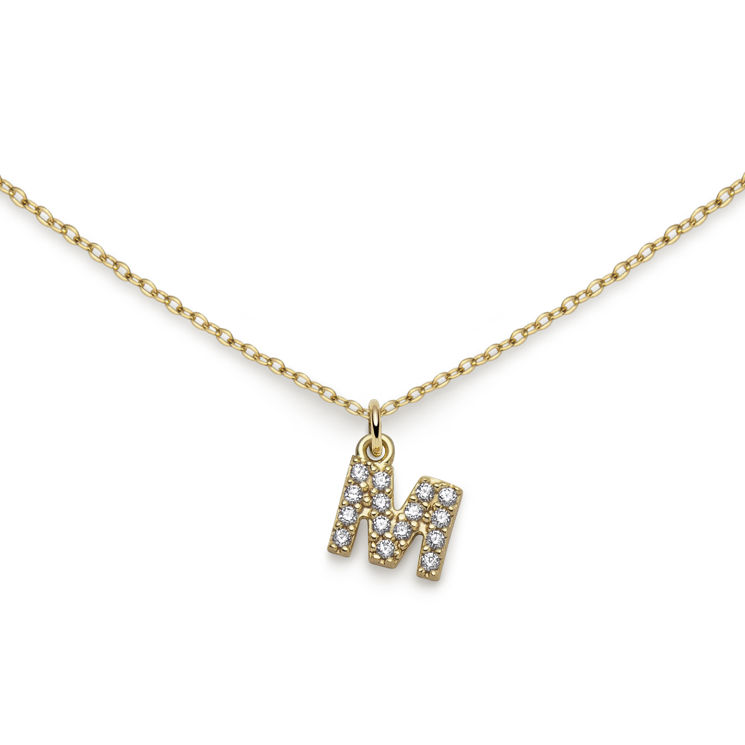 Kirjekaulakoru kultainen 18k cz M:llä