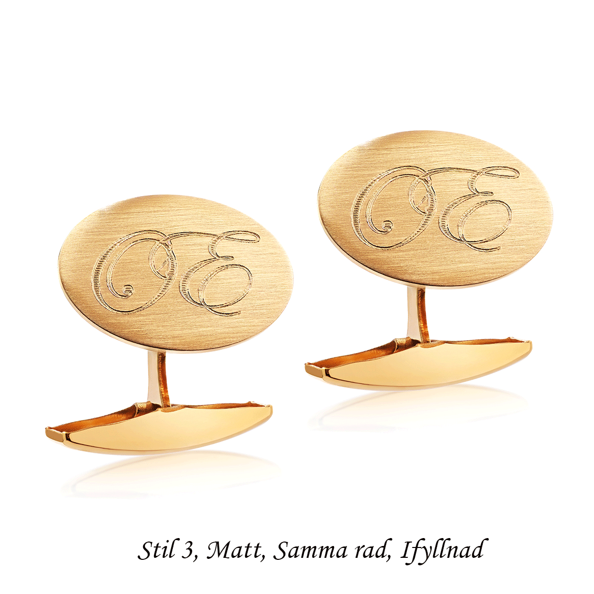 kalvosinnapi kultaa soikea 18k - 4
