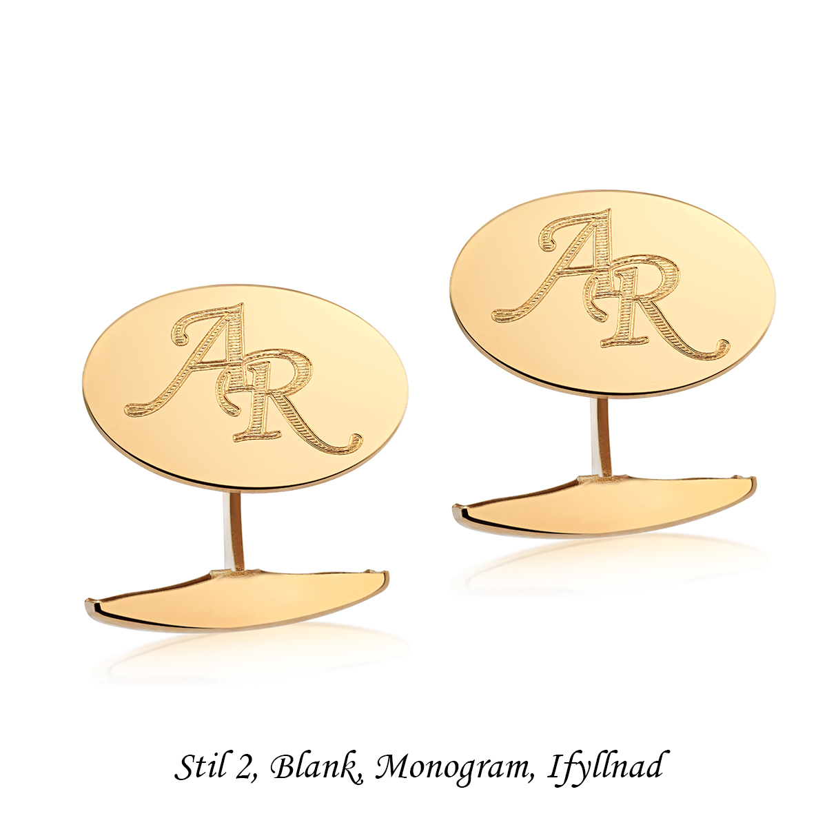 kalvosinnapi kultaa soikea 18k - 6