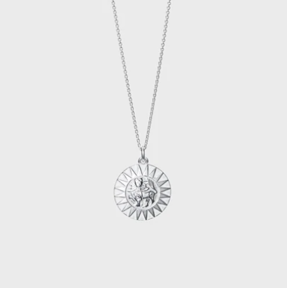 Amulet Sun Lion Necklace Silver