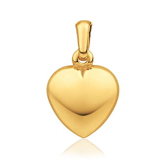 Guld hjerte 14mm