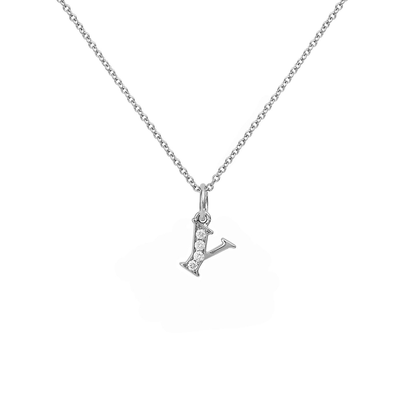 Love Letter Y 18 k White Gold ja Dia