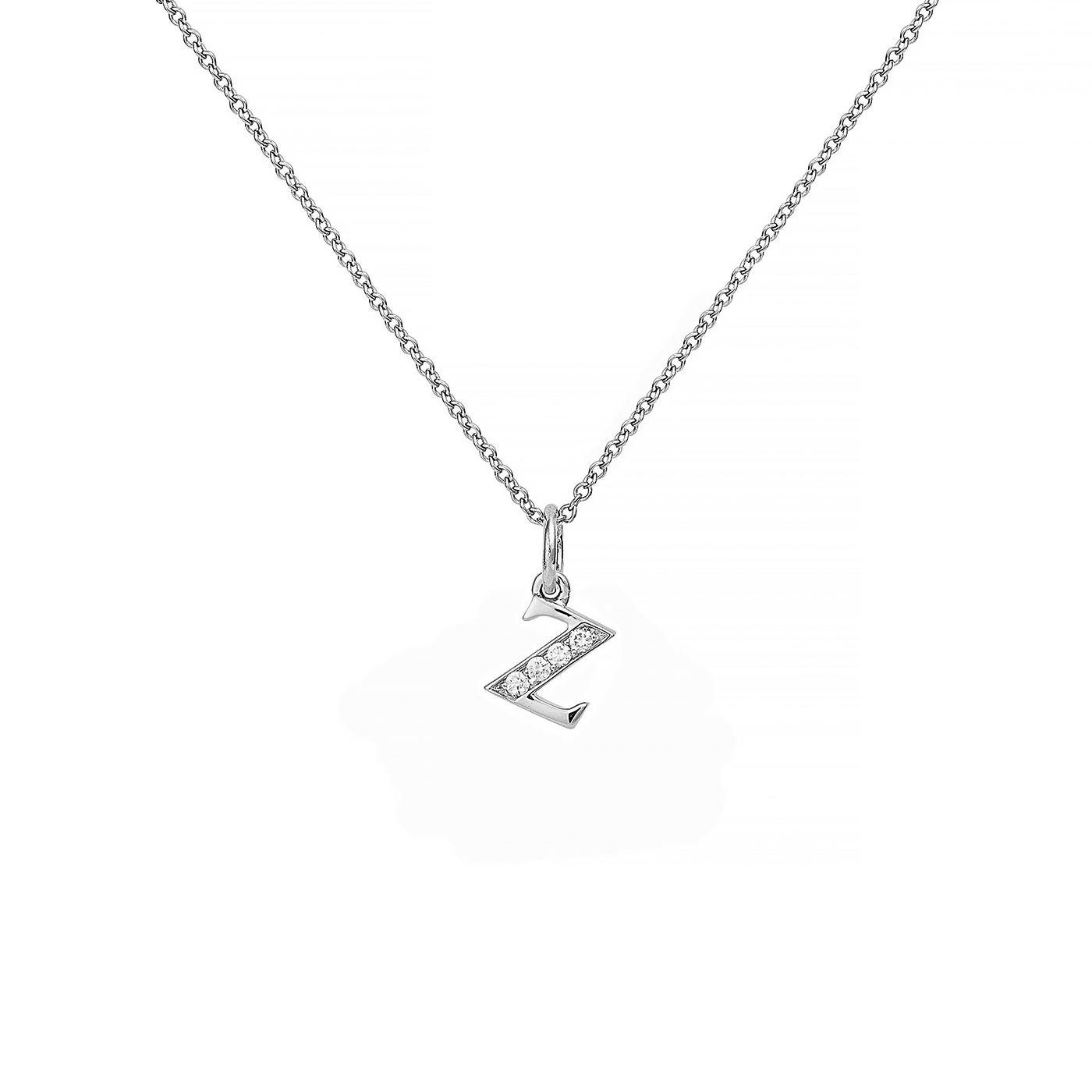 Love Letter Z 18 k White Gold ja Dia