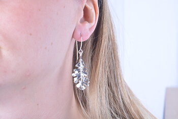 Oak Leaf Earring Silver