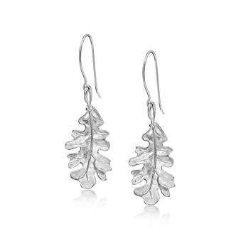 Bohlins Egentillverkning Oak Leaf Earring Silver