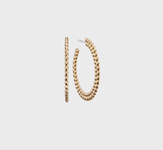 Circle of light Loop Earring Bronze