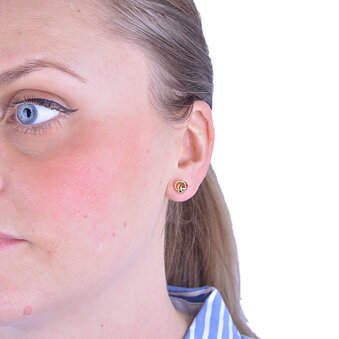 Earring Knot Red gold