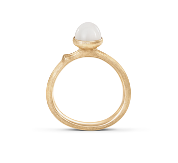 Lotus Tiny Ring Valkoinen Kuukivi