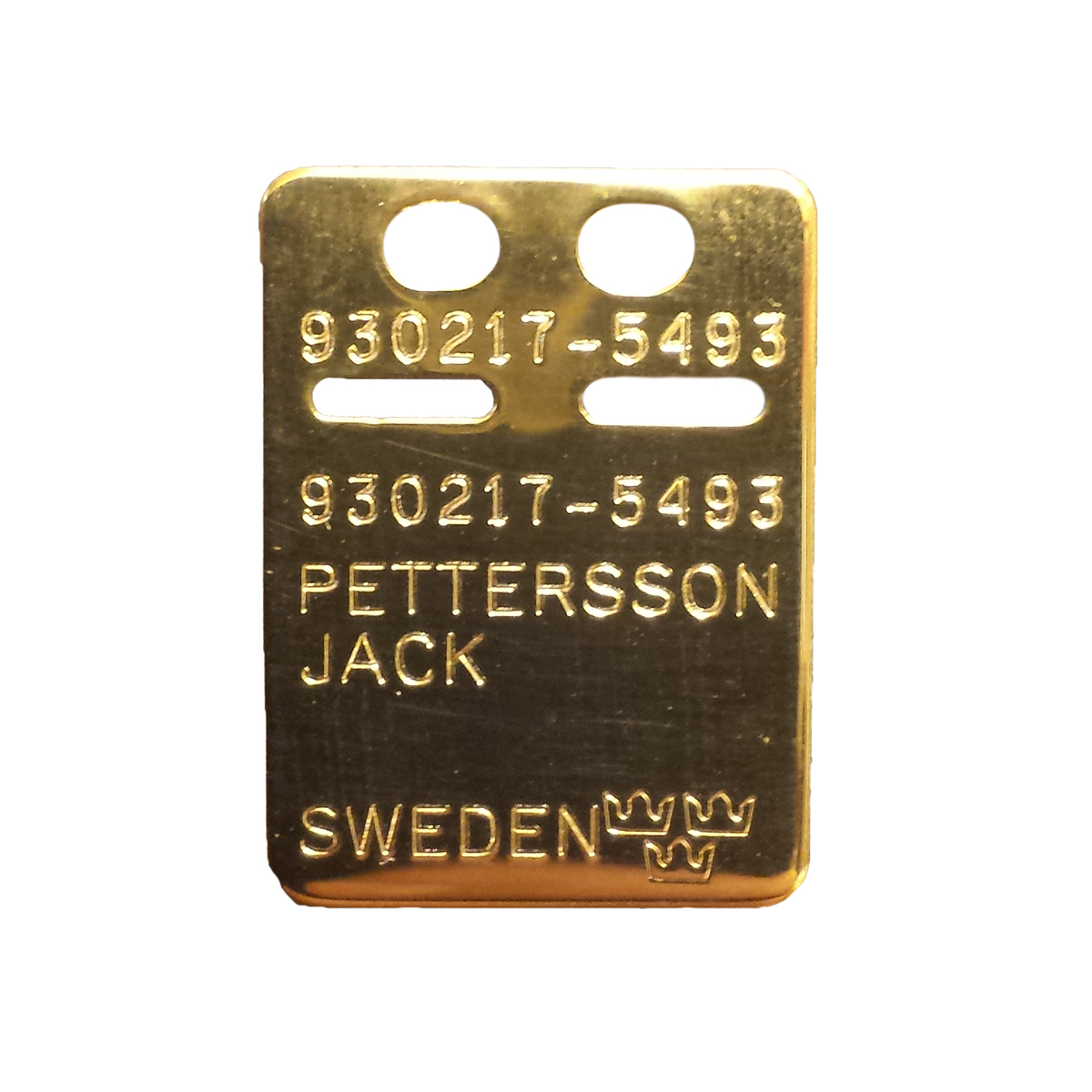 Id tray gold 16*22mm 18k - 4