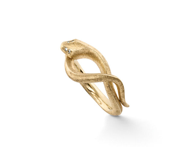 OLE LYNGGAARD Snake Ring Red gold