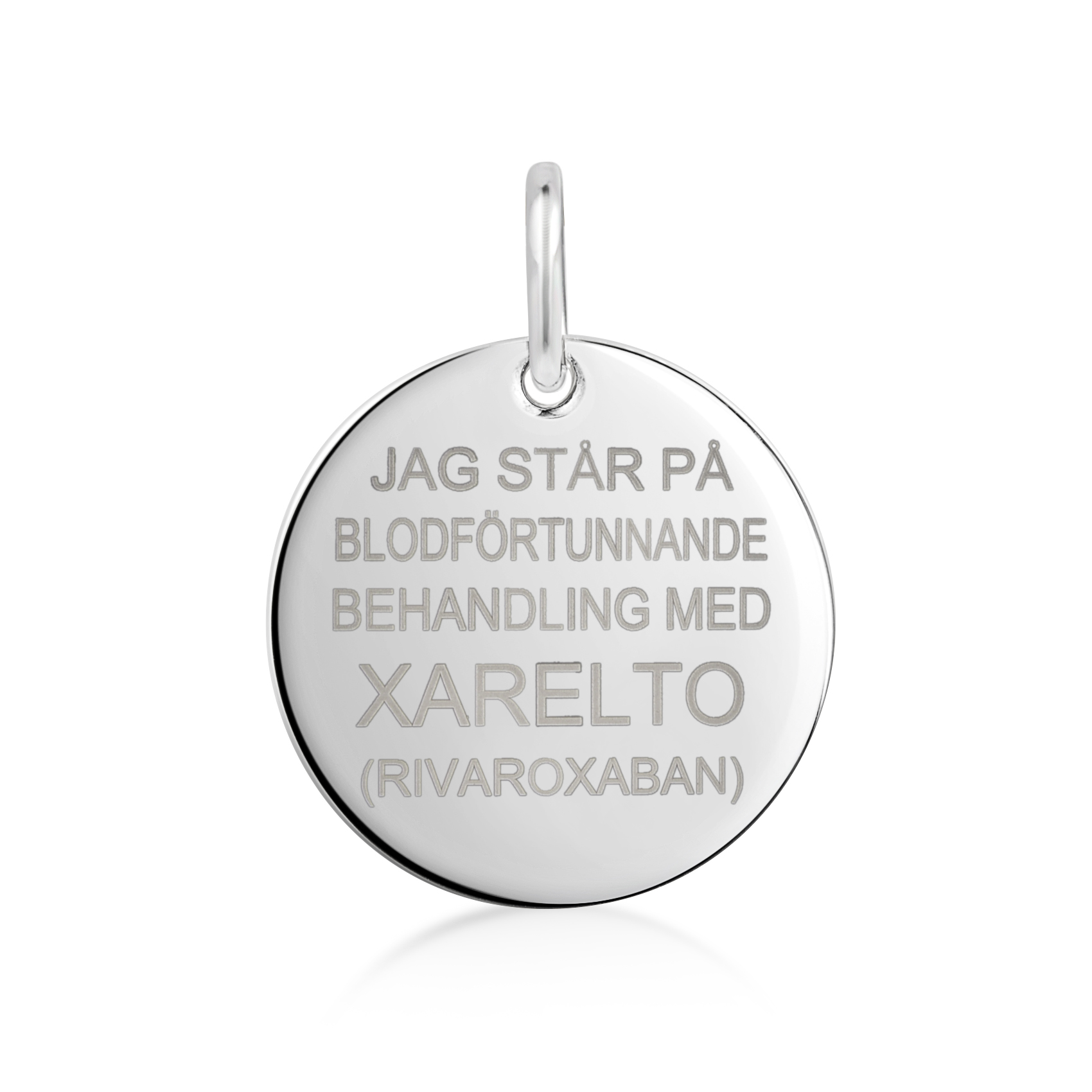 Xarelto tarjotin pyöreä hopea 925 - 2