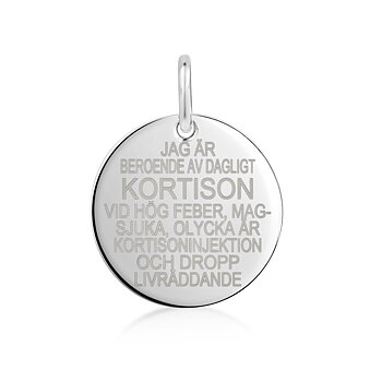 Kortinson Medicinbakke Rund Sterling Sølv