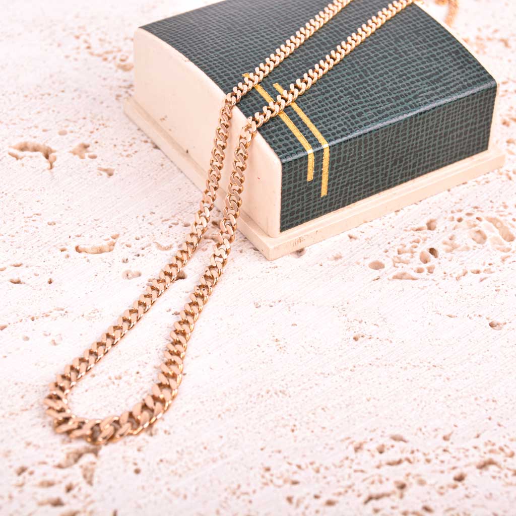 Guldcollier doserad Pansar 45cm Vintage