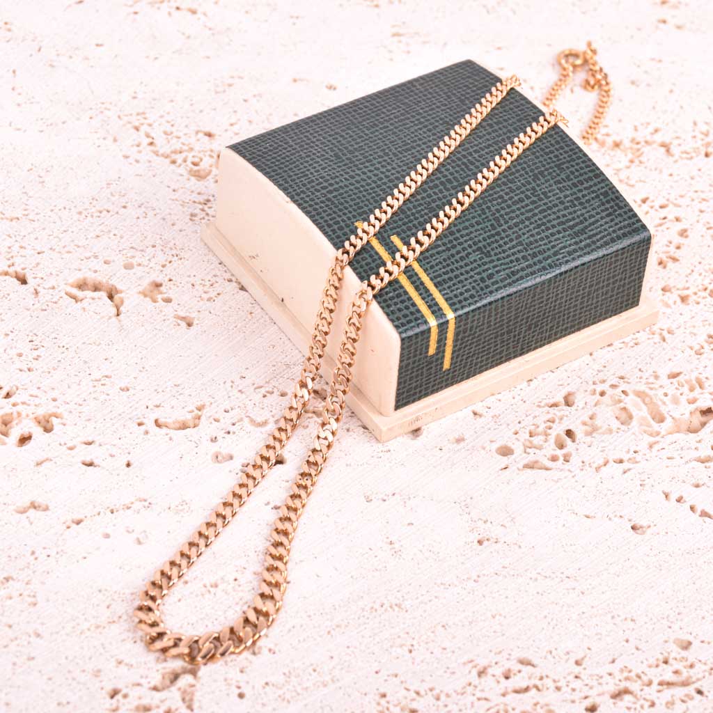 Guldcollier doserad Pansar 45cm Vintage - 4