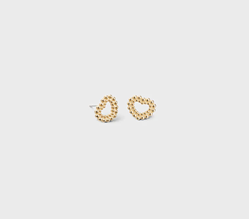 Circle of Light Heart Earring Bronze