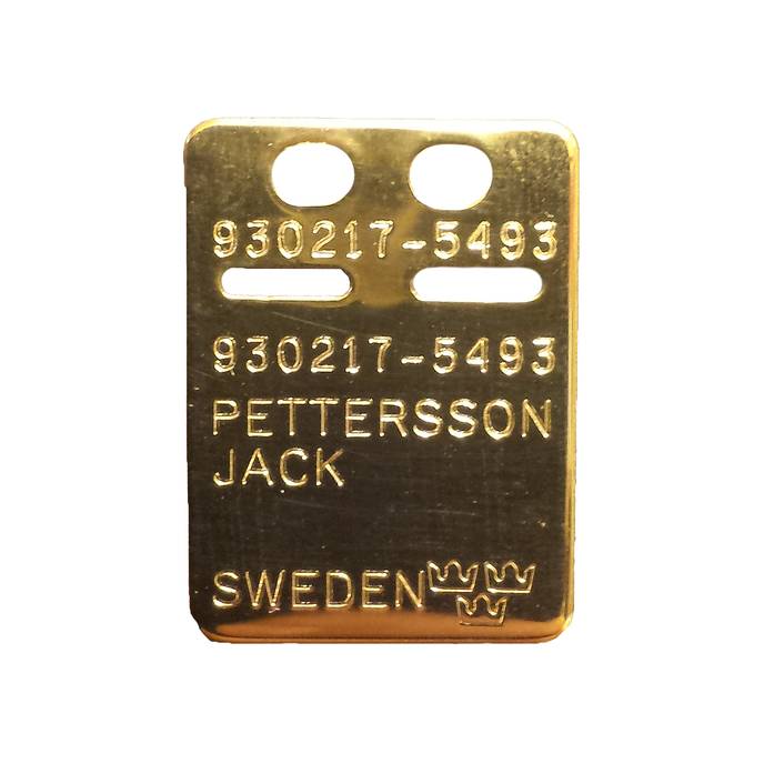Tarjotin kulta 17*23*0,35mm 18k, pyöristetyt reunat - 3