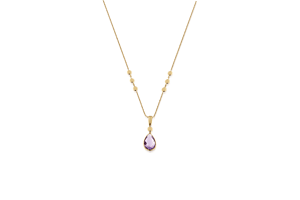 Svedbom Guldcollier med Ametist