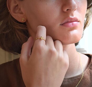 Le Knot Ring Guld Lille