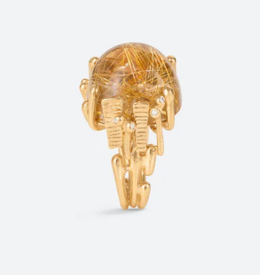BoHo Ring 18k med Rutilkvarts Stor - 5