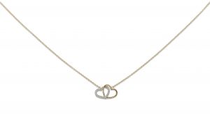Svedbom Gold necklace with two hearts