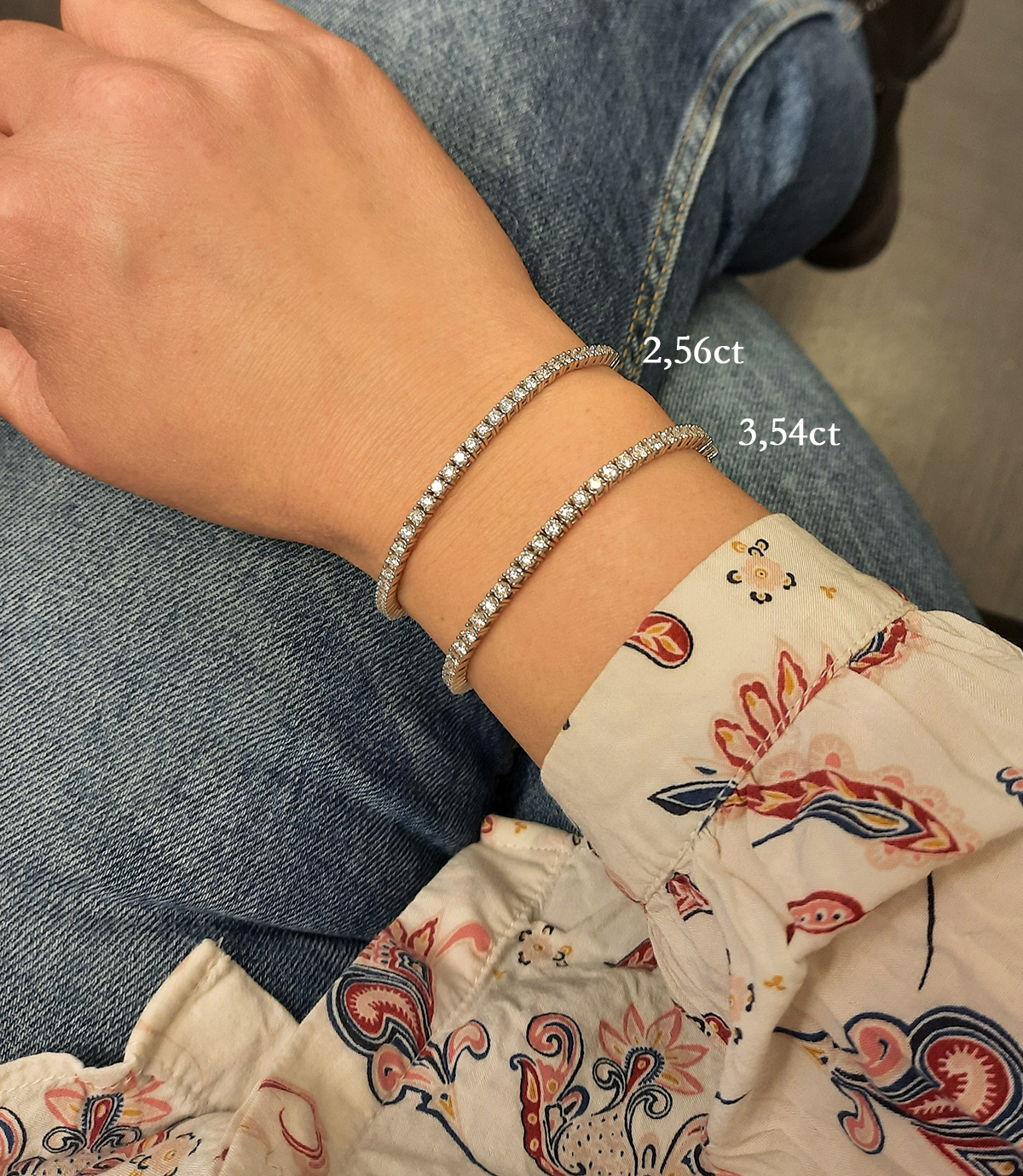 TENNIS BRACELET 2.64CT WHITE GOLD - 5