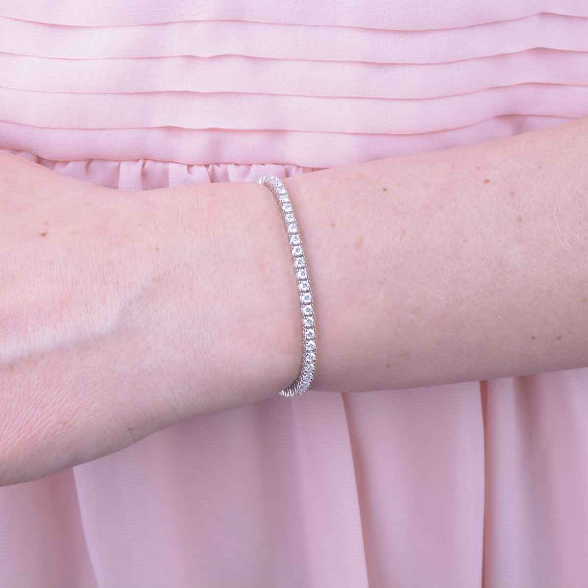 TENNIS BRACELET 2.64CT WHITE GOLD - 4