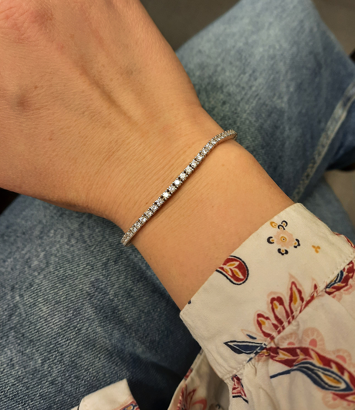 TENNIS BRACELET 2.64CT WHITE GOLD - 7