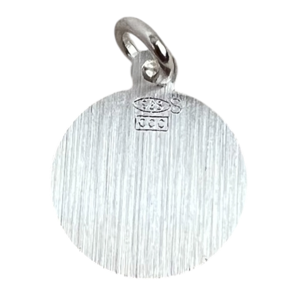Silverbricka med facet.slipning 16 mm - 3
